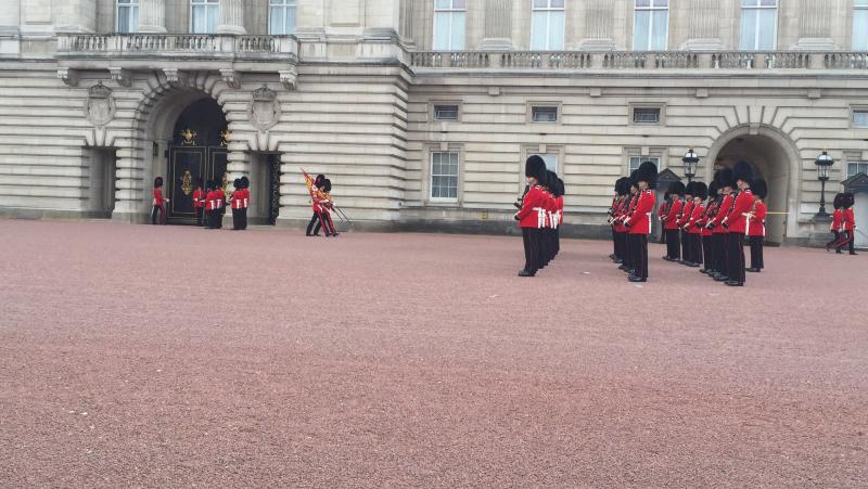 Queen's Guard in Buckingham Palace