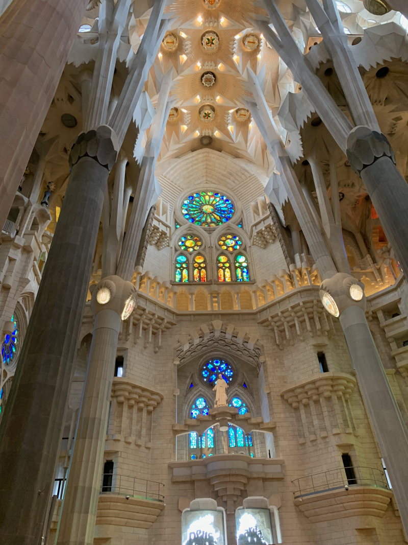 The Basilica de la Sagrada Familia in Spain